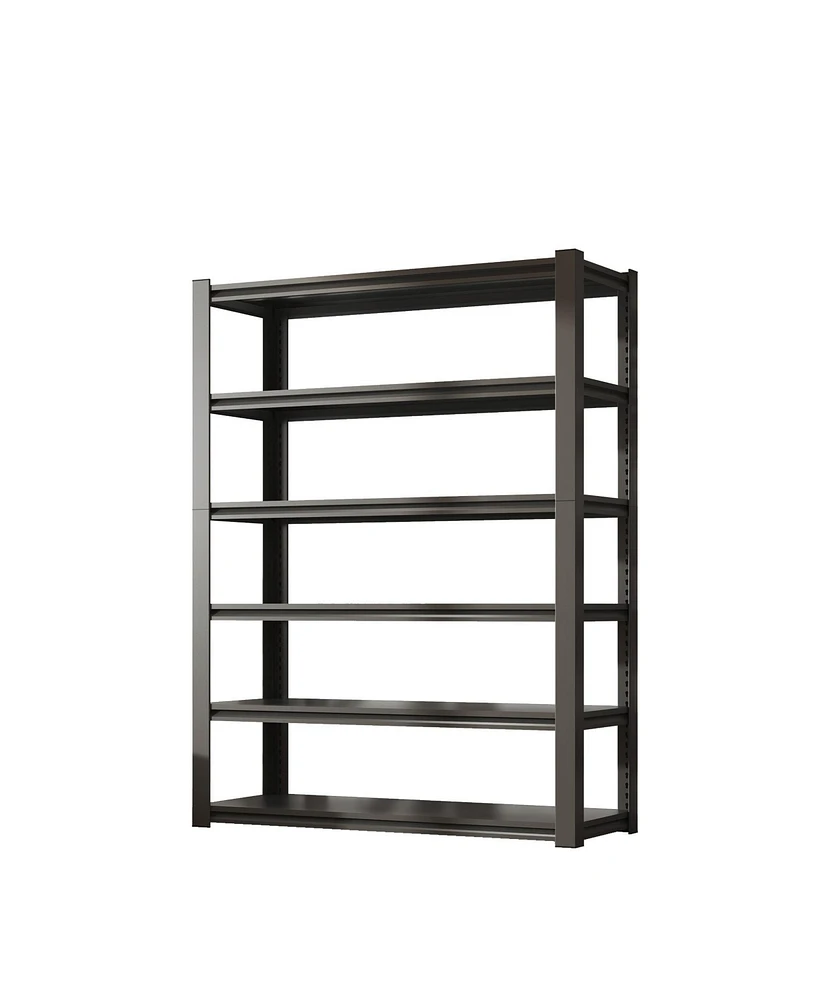 82"H 6 Tier Metal Shelves for Storage Garage Shelving 2400LBS Heavy Duty Storage Shelves Adjustable Garage Shelf Industrial Shelving Unit Storage Util