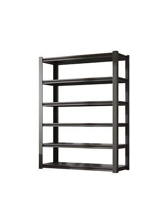 82"H 6 Tier Metal Shelves for Storage Garage Shelving 2400LBS Heavy Duty Storage Shelves Adjustable Garage Shelf Industrial Shelving Unit Storage Util