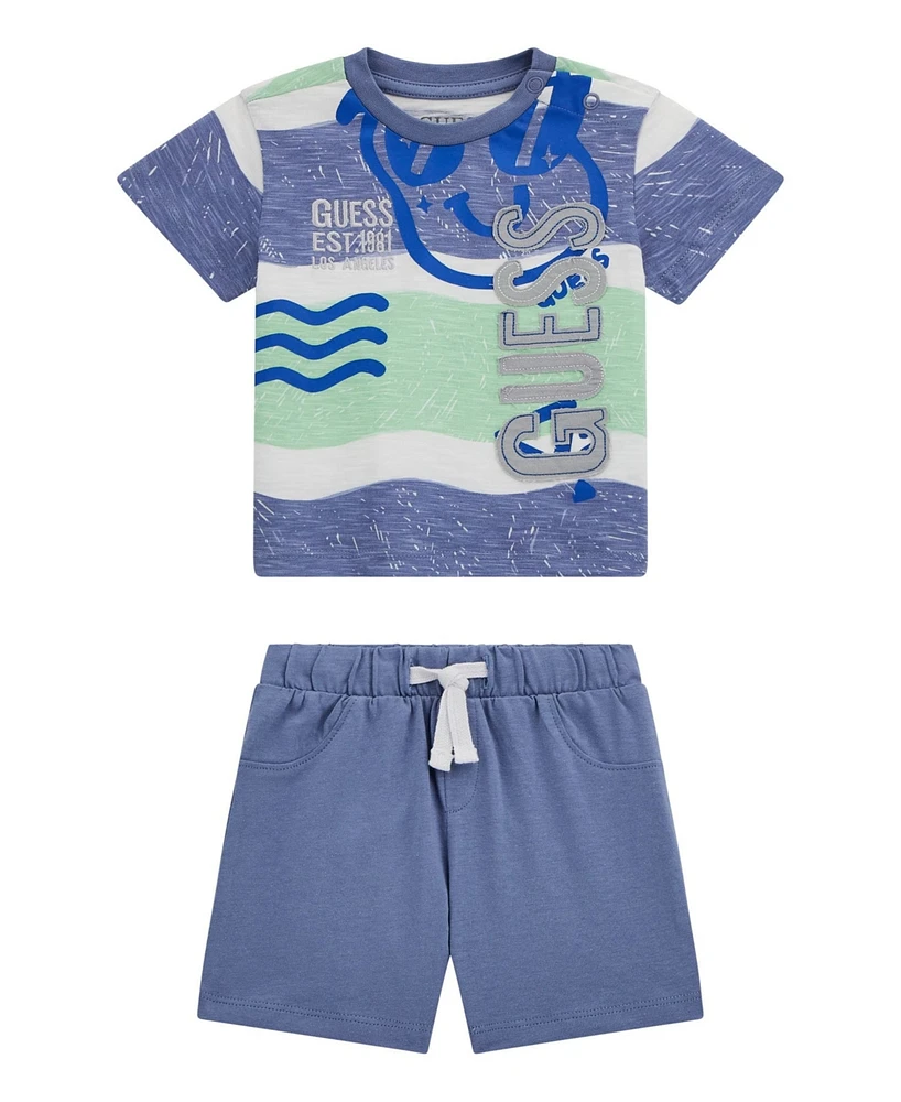 Guess Baby Boys 2-Piece T-Shirt and Active Shorts Set