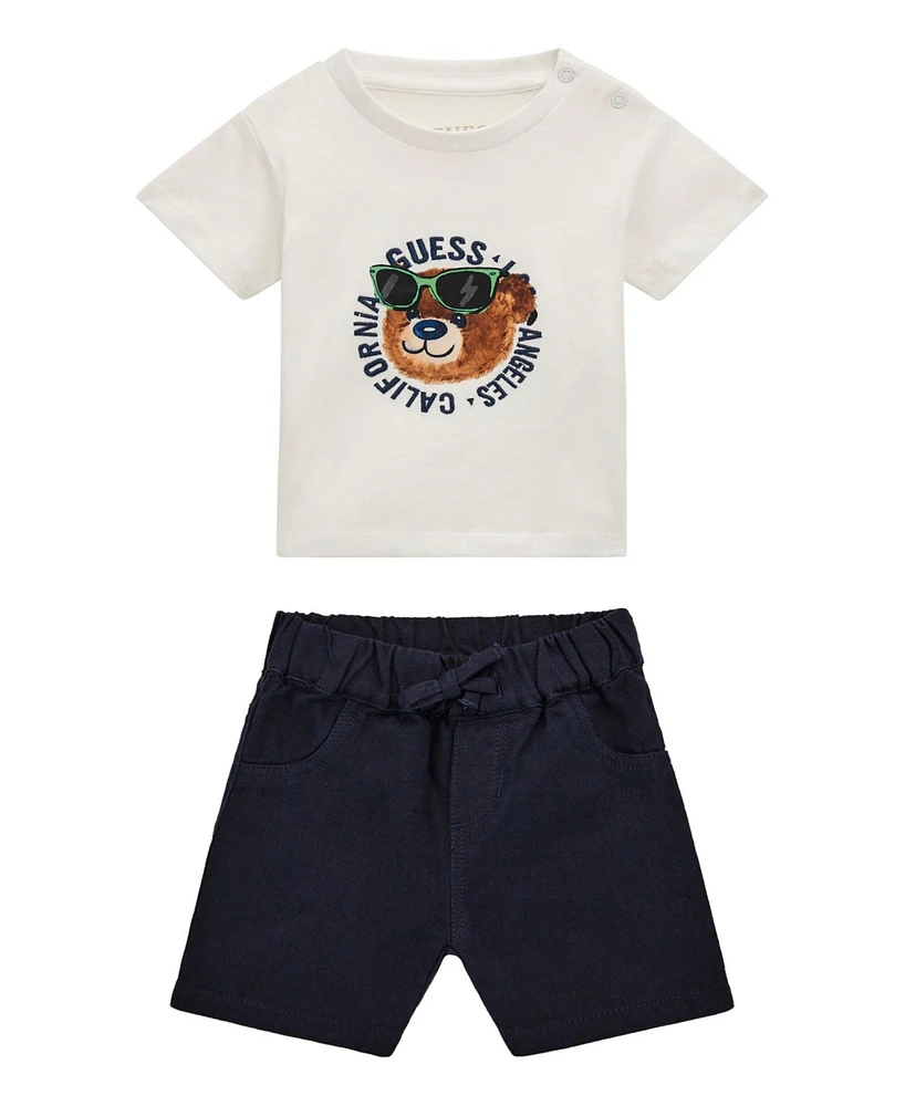 Guess Baby Boys 2-Piece T-Shirt and Shorts Set