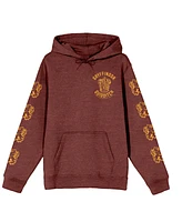 Harry Potter Men's Gryffindor Quidditch Pullover Hooded Sweatshirt-x-Large