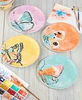 Certified International Butterflies Salad Plates, Set of 4