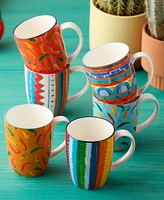 Certified International Caliente Mugs, Set of 6, Service for 6