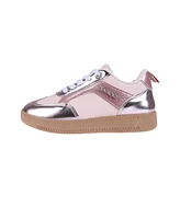Bebe Little Girls Sparkly with Glitter Patent and Logo Rivets Sneakers
