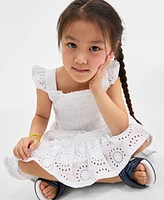 On 34th Little Girl's Cotton Eyelet Smocked Mommy & Me Flutter-Sleeve Dress, Exclusively at Macy's