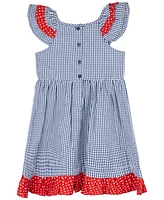 Rare Editions Toddler and Little Girls Lady Bug Seersucker Dress