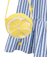 Rare Editions Toddler and Little Girls Lemon Seersucker Dress