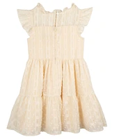 Rare Editions Toddler and Little Girls Shadow Stripe Chiffon Dress