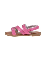 Bebe Little Girls Flat with Rhinestone and Ornamentation Sandals