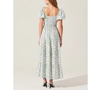 Astr the Label Women's Florentina Puff-Sleeve Maxi Dress