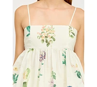 En Saison Women's Ashley Cotton Babydoll Peplum Top