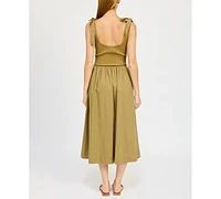 En Saison Women's Wren Mixed-Media Midi Dress