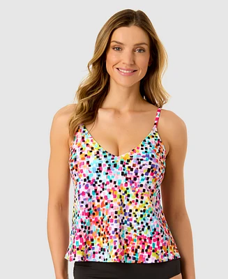 Anne Cole Women's Abstract Dot Tankini Top