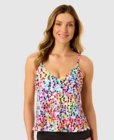 Anne Cole Women's Abstract Dot Tankini Top
