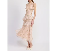 En Saison Women's Kimberly Ruffle Midi Dress