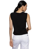 Sanctuary Women's Draped Sleeveless Crewneck Tank