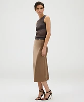 Calvin Klein Woman's Satin Midi Skirt