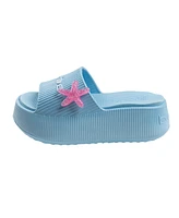 Bebe Little and Big Girls Stylish Comfortable Summer Platform with Starfish Charm Slides