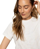 Sanctuary Women's Cotton Embroidered Perfect Tee