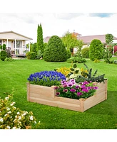 3-Tier Outdoor Raised Garden Bed Vegetable Planter Box for Patio Lawn Backyard