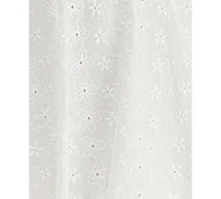 Crystal Doll Juniors' Embroidered Eyelet Puff-Sleeve Dress