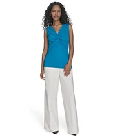 Calvin Klein Women's Textured Twist-Front Blouse