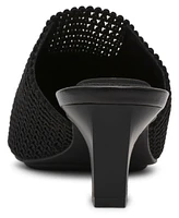 Anne Klein Women's Sianna Knit Block Heel Mules