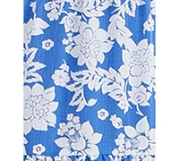 Crystal Doll Juniors' Floral-Print Bow-Back Puff-Sleeve Woven Dress
