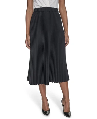 Calvin Klein Women's Pleated Pull-On Midi Skirt