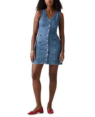 Levi's Women's Vianna Denim Button-Front Vest Dress