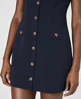 French Connection Women's Azra Twill Sleeveless Shirtdress