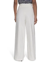 Calvin Klein Women's Cotton-Blend Wide-Leg Pants