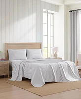Tommy Hilfiger Printed Cotton Percale 4-Pc. Sheet Set, Full