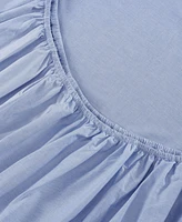 Tommy Hilfiger Solid 144-Thread Count Cotton Chambray Washed -Pc. Sheet Set