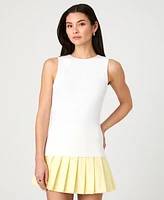 French Connection Women's Sabine Twill Pleated Mini Skirt