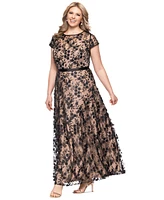 Xscape Plus Embellished 3D Flower Ball Gown