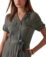Guess Women's Nalini Button-Front Belted Jumpsuit