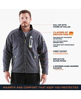 RefrigiWear Big & Tall Extreme Sweater Jacket - 10°F Comfort, Insulated, Windproof, Water-Repellent, Durable Workwear for Cold Weather