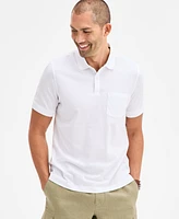 Club Room Men's Solid Jersey Polo with Pocket, Created for Macy's