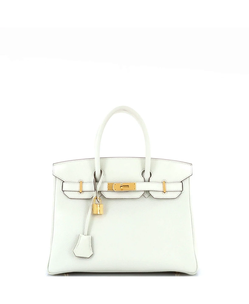 Pre-Owned Hermes Birkin 30 Handbag Light Togo with Gold Hardware