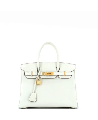 Pre-Owned Hermes Birkin 30 Handbag Light Togo with Gold Hardware