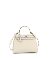 Pre-Owned Hermes Kelly 28 Handbag Light Epsom with Palladium Hardware