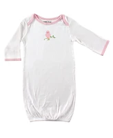 Luvable Friends Baby Girls Cotton Gowns, Bird, Preemie/Newborn
