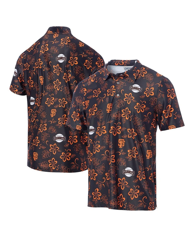 Reyn Spooner Men's Black San Francisco Giants Cooperstown Collection Performance Polo Shirt