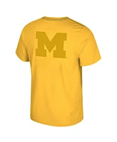 Colosseum Men's Maize Michigan Wolverines Dual Logo T-Shirt