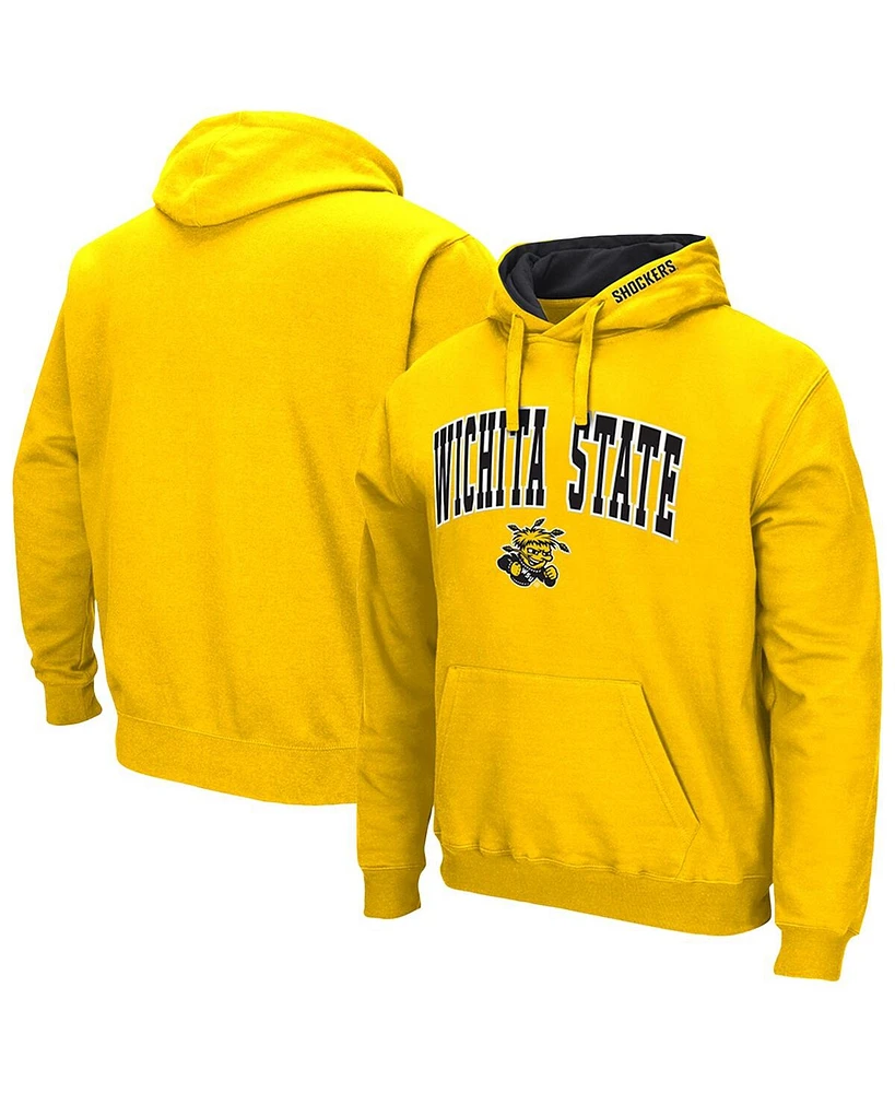 Colosseum Men's Yellow Wichita State Shockers Arch Logo 3.0 Pullover Hoodie