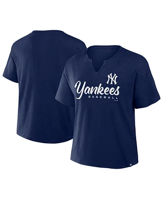 Fanatics Women's Navy New York Yankees Fan Fave Stadium Slub T-Shirt