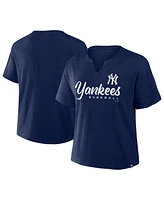 Fanatics Women's Navy New York Yankees Fan Fave Stadium Slub T-Shirt