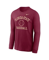 Nike Men's Garnet Florida State Seminoles Essential Baseball Arch Long Sleeve T-Shirt
