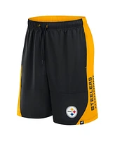 Fanatics Men's Black Pittsburgh Steelers No Defense Shorts